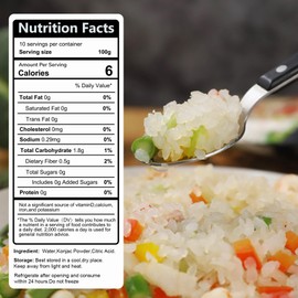 Hethstia Shirataki Rice, 10 Packs Gluten-Free Konjac Rice Low-Carb, Keto & Paleo-Friendly, Sugar-Free, Vegan, Low-Calorie, Ready-to-Eat Healthy Food