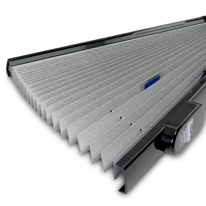 25 inch Large Fit Retractable Shade Auto Windshield Sunshade Silver