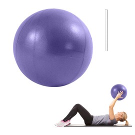 Riisoyu Gymnastikball Klein, Pilates Ball mit Aufblasbarem Strohhalm Soft YogaBall Rutschfester Superleichter Fitnessball Weicher Gym Ball Anti Burst Übungsball für Balance Physiotherapie Stretching