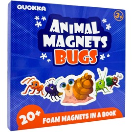 QUOKKA Travel Magnetic Puzzles for Toddlers 1-3 – 20+Pcs Bugs Game with Extra-Long Play Book – Fun Travel Game Toy for Kids Ages 3-5 – Strong Magnets for Car Activities – Fun Toddler Puzzle Ages 2-4