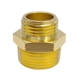 Hooshing Garden Hose Adapter 3/4" GHT Male to 1" NPT Male Brass Water Hose Connector