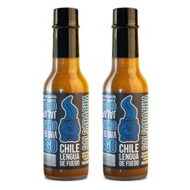 Hot Sauce | Chile Lengua de Fuego (Pack of 2, Salsaracha) - Medium Heat Garlic & Jalapeño Sriracha-Style Hot Sauce with Tomato & Scotch Bonnet