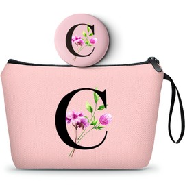 SEAMOON Birthday Thank You Appreciation Monogrammed Gifts for Mom Aunt Teacher Sister Friend Coworkers Bride Bridesmaid Makeup Cosmetic Bag with Mirror Mothers Day Christmas Graduation C