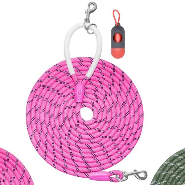Codepets Heavy Duty Nylon Dog Leash 10FTx1/2in Pink with Comfortable