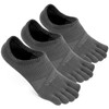 VWELL No Show Toe Socks for Men Women COOLMAX Five