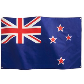 Runesol New Zealand National Flag 3x5, 91x152cm, Brass Eyelet in Every Corner, Waitangi Day, New Zealander Ensign Banner, Rugby All Blacks, Premium Flags, Waterproof, Inside, Outside
