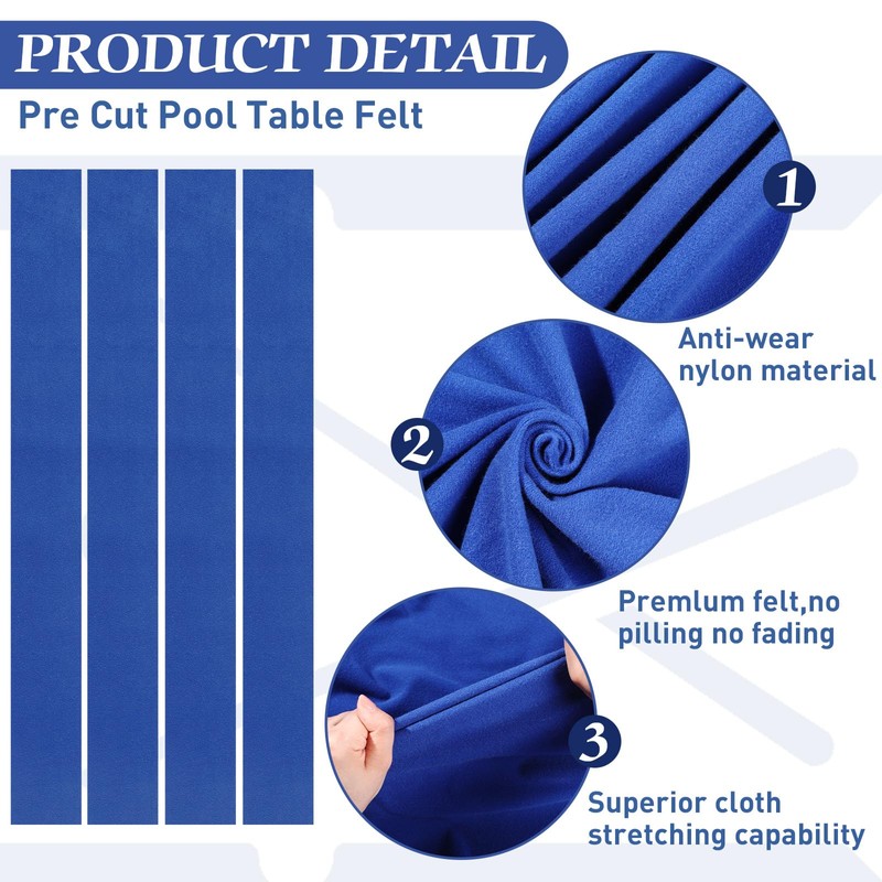 Mixweer Billiard Cloth for 8 ft Pool Table Pre Cut