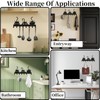 Rayakt Metal Key Holder with 8 Hooks, Featuring a Black