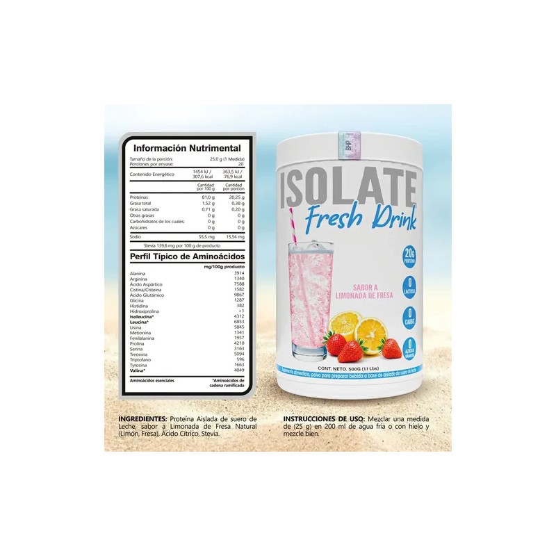 Bhp Iso Protein Fresh 20 Serv Alta Pureza Limonada De