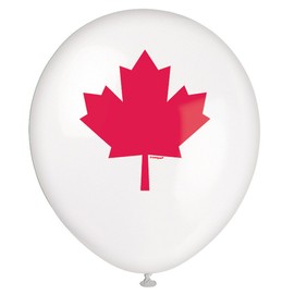 12" Latex Canada Day Balloons, 8ct