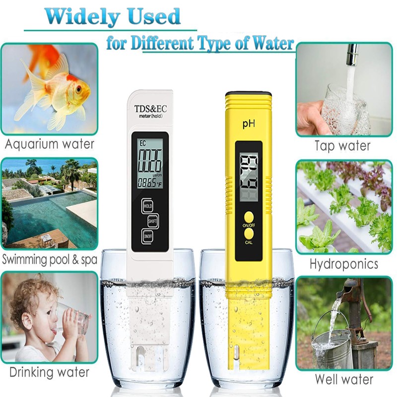 Yuentoen Water PH Meter and TDS Tester Combo, 3 in
