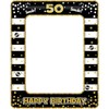 50th Birthday Photo Booth Props,Black Gold Inflatable Selfie Frame Picture
