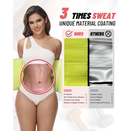 SHAPSHE Sweat Waist Trainer for Women Tummy Control Sweat Band Sauna Waist Trimmer Cincher Belt Corset Postpartum Workout Violet