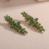 Teyglen 2pcs Sparkly Green Rhinestone Hair Clips Wedding Bridal Crystal