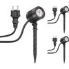 ledscom.de LED Garden Spotlight with Ground Spike for Outdoor Use,