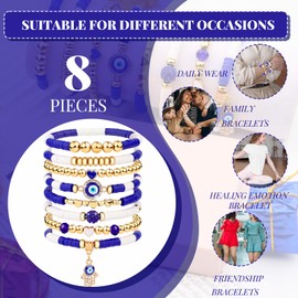 cagulax Evil Eye Bracelets for Women - Birthday Gifts for Women Friendship Bracelets for Couples