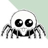 Extra Large 460mm 'Cute Spider' Permanent Sticker Decal for Cars/Windows/Bins/Walls