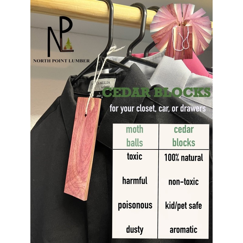 North Point Lumber 20 Aromatic Cedar Blocks For Clothes Storage