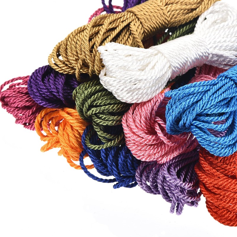 sourcing map Twisted Cord Trim, 5 Yard 1.5mm 3-Ply Twine