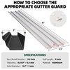 Gutter Guard 5Inch - Leaf Guards for Gutters, Aluminum Gutter