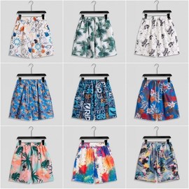 Men's Beachwear Board Shorts Rash Guard Swim Bottoms Beach Shorts TK84 M/3696 Blue 5ea