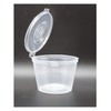 GSL 100ml 4oz Food Storage Grade Hinged Lid Plastic Containers,