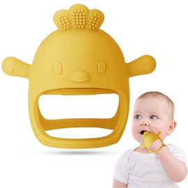 Salandens Mordedera para Bebe de Silicona, para Juguetes para Bebe de 0 a 6 Meses, mordederas interactivas bebe para Recién Nacidos, Agarre perfecto, 