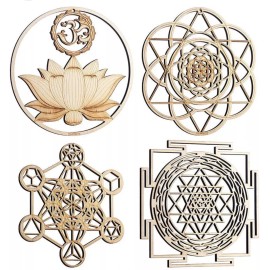 Unbranded Set of 4 Sacred Geometry Hanging Symbols ZenVizion