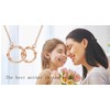 Mom & Daughter Matching Heart Necklace - Circle Infinity Necklace