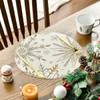 Artoid Mode Gold Snowflakes Christmas Round Placemats Set of 4