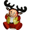 Seiffener Volkskunst German incense smoker Elchy, height 12 cm /