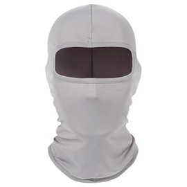 JUSDIQIR Ski Mask Balaclava Face Mask Windproof Cycle Cap Sun Cold Protect Head Sheild Ice Silk Scarf Motorcycle Neck Gaiter (Gray)