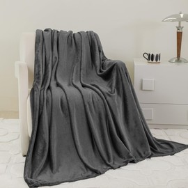 YASMENG Cuddly Blanket Fluffy Winter Warm Grey Dark Grey Fleece Blanket Cuddly Blanket 150 x 200 cm Soft Cuddly Flannel Blanket Couch Blanket Sofa Throw for Bed Sofa Couch Living Room