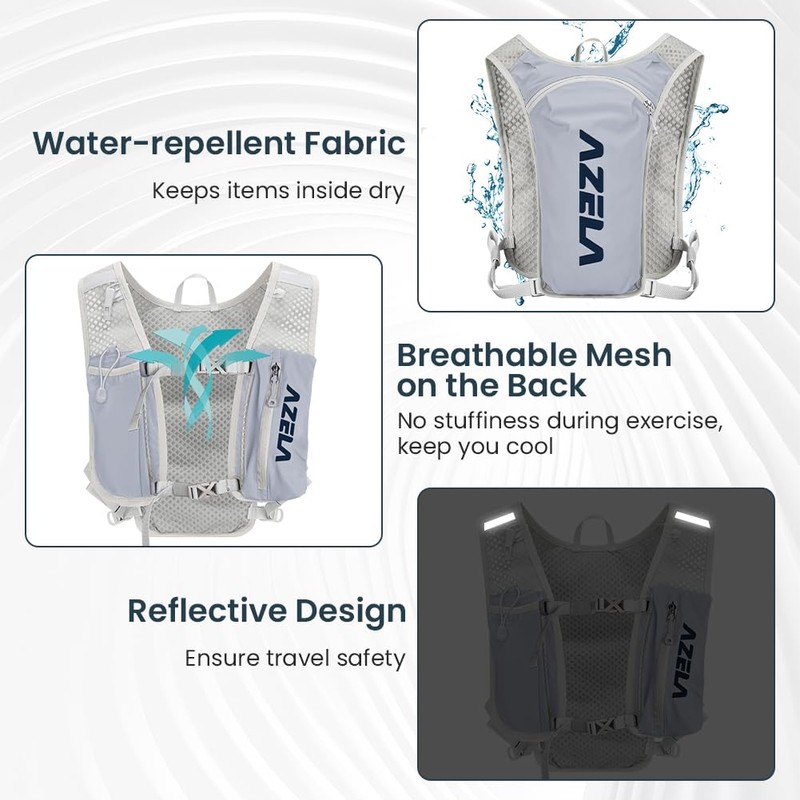Flintronic Ultralight Hydration Pack, Breathable Running Vest with 1.5L Water
