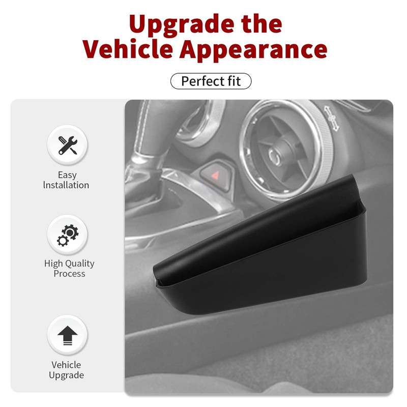 SQQP Gear Shifte Console Side Storage Box Compatible with 2016-2024