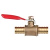 Dapetz ® Brass Ball Valve 10mm Red Lever Inline Hose