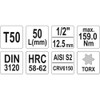 Socket Bit Torx 12 T50 L55 mm