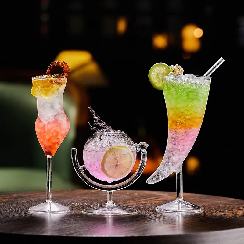 Modern Design Creative Shape Wine Glass Crystal Cocktail Cup Bird