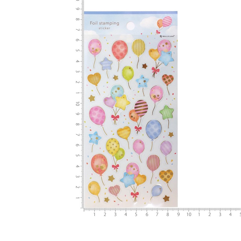 Transparent Sticker Large Foil Stamping [Birthday] Sticker Gold Foil Notebook