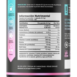 B-Life Methyl Folate Blend | Metil Folato + Betaína | 180 cápsulas