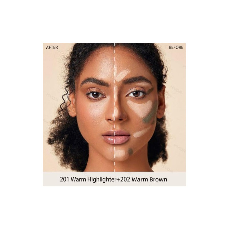 KYDA Warm Brown Liquid Contour, Natural Brown Cream Contour |