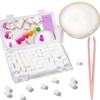 Haozher Nail Art Palette &100pcs Nail Sponges for Ombre-Resin Nail
