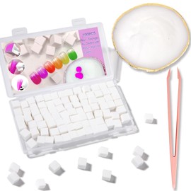 Haozher Nail Art Palette &100pcs Nail Sponges for Ombre-Resin Nail Polish Mixing Palette Pallet for Nail Art Tools Accessories;Soft Ombre Nail Sponge Nail Brush stuff for Nail Tech Must Haves Supplies