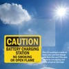 Battery Charging Station No Smoking Or Open Flames OSHA Caution