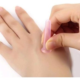 Zenarao 2Pcs Pink Facial Cupping Set Silicone Massage Cups Vacuum Cupping Cups for Face and Eye Cupping Massage Cups Facial Cupping Sets Facial Care, Anti Aging Beauty Tool