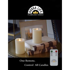 Flameless Candle Remote Control Adapt for HoogaLife Candles, One Remote Controls All HoogaLife Candles, Includes Remote Switch and Multiple Timing Functions.