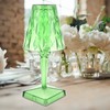 LED Crystal Table Lamp Transparent Prism Dimmable Desk Lamp USB