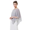 BEAUTELICATE Women's Chiffon Scarf Stole Elegant Cape Cape for Bride