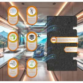 RV Premium Charcoal Activated Carbon Fiber Air Conditioner Filter - Air Duct AC Carbon Filter Replacement for RV AC Vent (6 Pack, 14" x 7.5")