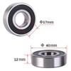 6203-RS Sealed Bearing - 17x40x12 - Lubricated - Chrome Steel